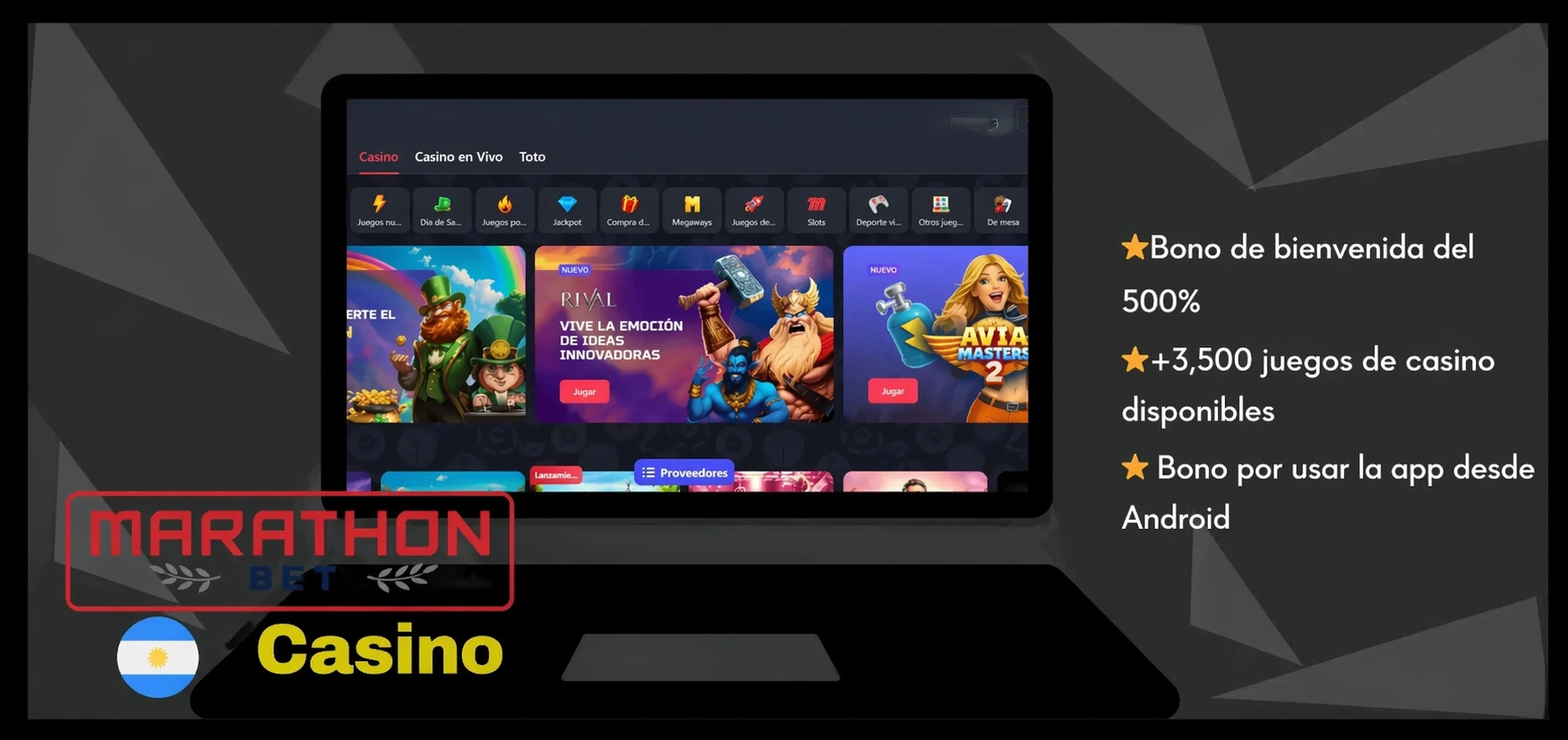 Marathonbet mejor casino en línea en Argentina bono del 500% para nuevos usuarios